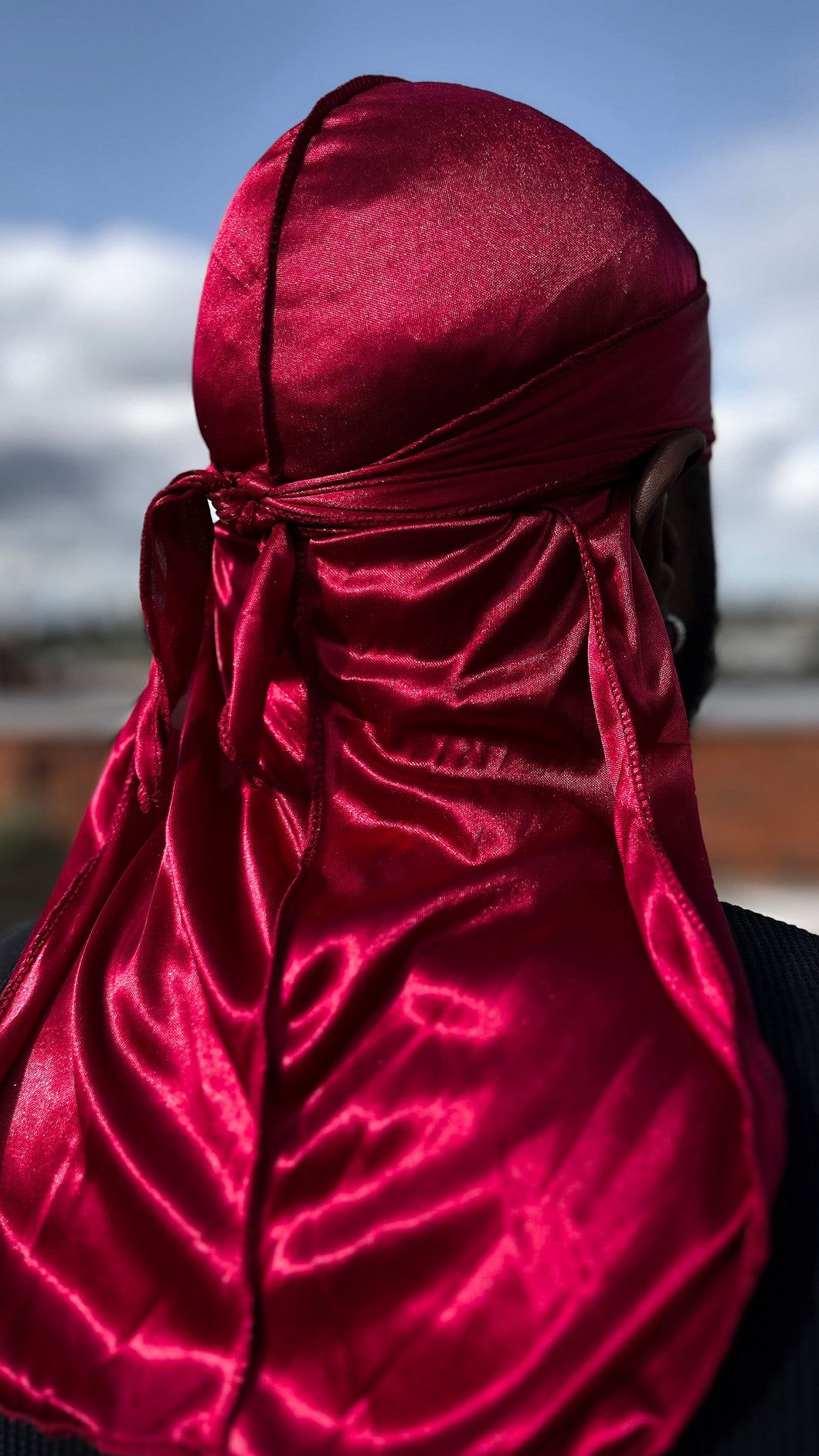 Premium Silk Durag – Wine Red